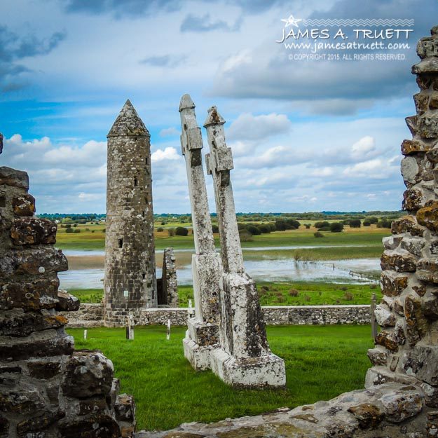 McCarthy's Tower at Ireland's Clonmacnoise the 6th Century monastic site in County Offaly.