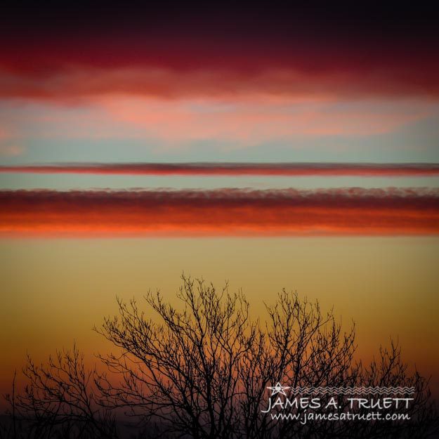Crimson Clouds at Sunrise over County Clare