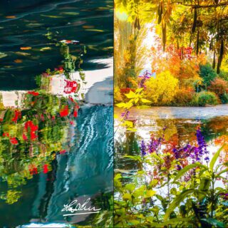 "Reflections of Little Venice" and "Autumn Lily Pond Reflections" were exhibited at Art Basel Miami, December 2025.