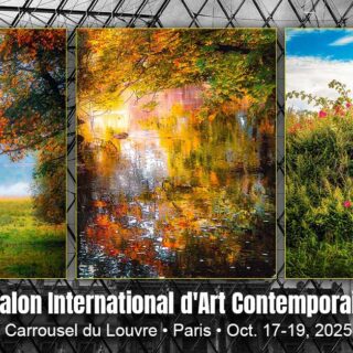 My art on display at the Louvre in Paris, France.