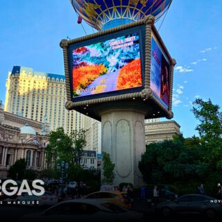 My art on the Paris Hotel Marquee in Las Vegas, Nevada, Nov. 20225